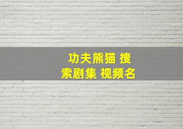 功夫熊猫 搜索剧集 视频名